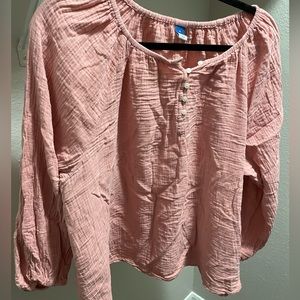 Crepe button blouse